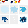 1 Set Ocean Theme PET Hollow Out Drawing Painting Stencils DIY-MA0005-16-1