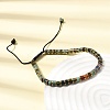 Natural African Turquoise(Jasper) & Non-magnetic Hematite Beaded Adjustable Bracelets for Unisex BJEW-K251-09W-2
