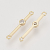 Brass Cubic Zirconia Links connectors KK-N216-24-2