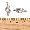 304 Stainless Steel Knot Links Connector Charms STAS-K290-02P-3
