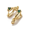 Brass Micro Pave Cubic Zirconia Cup Pearl Peg Bails Pin Pendants KK-S397-06A-2