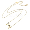 Ion Plating(IP) Golden Tone 304 Stainless Steel Enamel Bowknot Pendant Necklaces for Women NJEW-K276-07G-03-3