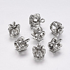 Tibetan Style Alloy 3D Crown Charms TIBEP-3584-AS-RS-1