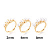 Crown Brass Micro Pave Cubic Zirconia Cup Peg Ring Settings LS-KK-N274-09G-4