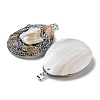 Baroque Natural Freshwater Shell Polymer Clay Rhinestone Big Pendants BSHE-P033-15A-3