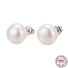 Valentine Presents for Her 925 Sterling Silver Ball Stud Earrings LS-EJEW-D029-8mm-2-7