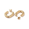 Oval 201 Stainless Steel Stud Earrings for Women EJEW-G385-39G-2