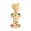 Brass Micro Pave Colorful Cubic Zirconia Pendants KK-P281-01G-I-1