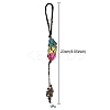 Natural 7 Chakra Stones Chips Tassel Curtain Tiebacks MAKN-YWC0001-04-4