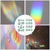2PCS 2 Styles PVC Stickers Dazzling Color Window Stickers 3D Laser Flower Electrostatic Glass Window Stickers JX826A-4