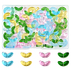 200Pcs Spray Painted Transparent Glass Beads GLAA-FS0002-54A-1