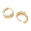 SHEGRACE Brass Micro Pave Clear Cubic Zirconia Hoop Earrings Findings XGR0153G-92G-2