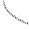 Adjustable 304 Stainless Steel Cable Chain Necklaces NJEW-K270-03P-3