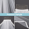 Nylon Mesh Bridal Veils AJEW-WH20018-77-5