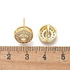 Brass Micro Pave Clear Cubic Zirconia Stud Earrings X-EJEW-Q015-10G-4