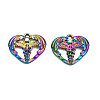 Rainbow Color Alloy Pendants PALLOY-T054-160-2