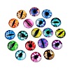 Dragon Eye Half Round/Dome Printed Glass Cabochons GGLA-A002-30mm-AB-1