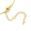 Brass Micro Pave Clear Cubic Zirconia Box Chain Heart Pendant Necklaces for Women NJEW-M009-02G-C-3