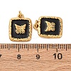 304 Stainless Steel Enamel Pendants STAS-U061-37G-A02-3