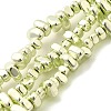 Baking Paint Electroplated Synthetic Non-magnetic Hematite Beads Strands G-H072-D01-01F-1