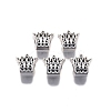 Tibetan Style Alloy European Beads Rhinestone Settings TIBE-S314-104AS-RS-2