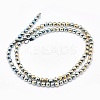 Electroplate Non-magnetic Synthetic Hematite Beads Strands G-L486-E-19-3