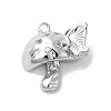 Brass Micro Pave Clear Cubic Zirconia Pendants KK-Z073-20P-1