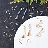 SUNNYCLUE 100Pcs 3 Style Flat 304 Stainless Steel Earring Hooks and Plastic Earring Hooks FIND-SC0001-86-4
