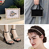 2Pcs 2 Colors Flower Iron Rhinestone Cup Chains FIND-TA0008-01-8