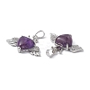 Natural Amethyst Pendants G-P492-02P-03-3