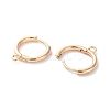 Rack Plating Brass Huggie Hoop Earring Findings KK-S405-02G-2