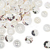 45Pcs 3 Styles 4-Holes Shell Buttons BUTT-TA0001-28-3