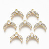 Brass Micro Pave Clear Cubic Zirconia Charms X-RJEW-T063-67G-NF-1