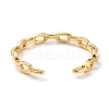 Spling Cable Chain-shaped Cubic Zirconia Cuff Bangle BJEW-D448-08G-RS-3