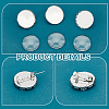 DIY Blank Dome 304 Stainless Steel Brooch Making Kit DIY-UN0056-17-5