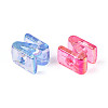 UV Plating Transparent Acrylic European Beads X-OACR-M027-02N-3