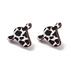 Natural Wood Stud Earrings EJEW-C013-01D-2