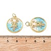 Brass Micro Pave Cubic Zirconia Pendants with Enamel KK-Z114-03G-3