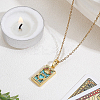 Brass with Cubic Zirconia Pendants Necklaces NJEW-LP0001-45G-G-3