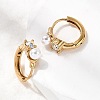 304 Stainless Steel Round Hoop Earrings EJEW-H172-01G-3