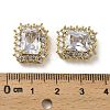 Brass Micro Pave Cubic Zirconia Beads KK-B142-37G-3