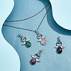 10Pcs 10 Style Natural & Synthetic Gemstone Pendants G-BC0001-14-5