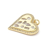 Brass Micro Pave Clear Cubic Zirconia Pendants KK-B141-38G-2
