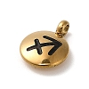 304 Stainless Steel Black Enamel Charms STAS-R009-02G-06-2