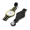 Sparkling Acrylic Watch Dangle Stud Earrings with 304 Stainless Steel Pins LS-EJEW-C063-01E-2