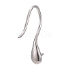 Anti-Tarnish Rhodium Plated 925 Sterling Silver Earring Hooks STER-E041-14P-3