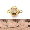 Brass Micro Pave Clear Cubic Zirconia Box Clasps KK-Q074-08G-4
