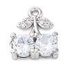 Brass Micro Pave Cubic Zirconia Charms KK-A240-20P-1