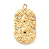 304 Stainless Steel Pendants STAS-F349-03G-03-1