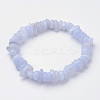 Natural  Blue Lace Agate Beaded Stretch Bracelets X-BJEW-JB02683-01-1